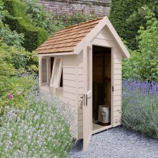 6 x 4  (1.81m x 1.22m) Forest Retreat Redwood Lap Shed PT in Natural Cream - Free Installation
