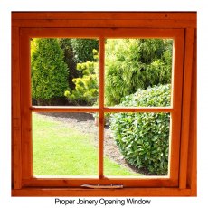 7 x 7 Shire Overlap Shed - close up of proper joinery windows