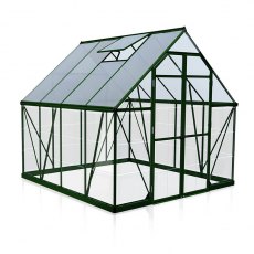 8 x 8 Palram Balance Greenhouse in Green- isolated view