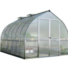 8 x 12 Palram Bella Greenhouse in Silver - isolated view