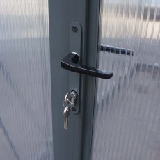 6 x 8 Palram Glory Greenhouse in Anthracite - key locking door