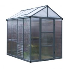 6 x 8 Palram Glory Greenhouse in Anthracite - isolated view