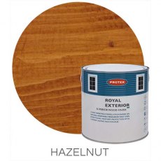 Protek Royal Exterior Paint 1 Litre - Hazelnut Colour Swatch with Pot