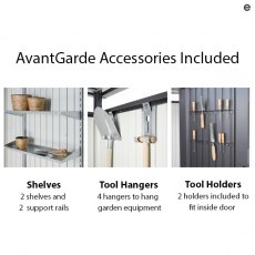 8 x 8 Biohort AvantGarde A6 Metal Shed - Single Door - Accessories