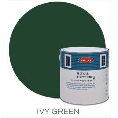 Protek Royal Exterior Paint 1 Litre - Ivy Green Colour Swatch with Pot