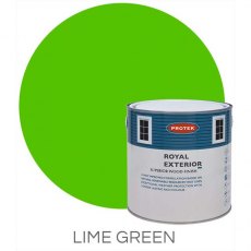 Protek Royal Exterior Paint 1 Litre - Lime Green Colour Swatch with Pot