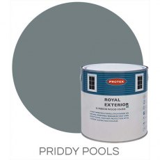 Protek Royal Exterior Paint 1 Litre - Priddy Pools Colour Swatch with Pot