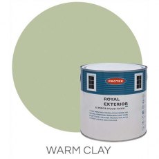 Protek Royal Exterior Paint 2.5 Litres - Warm Clay Colour Swatch with Pot