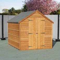 8 x 6 (2.40m x 1.83m) Shire Value Overlap Windowless Shed with Double Doors