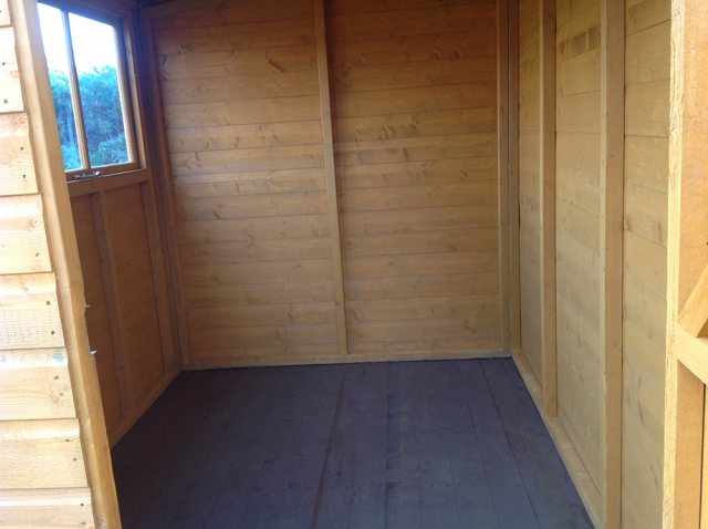 10x6 Shire Norfolk Professional Pent Shed - inside shed