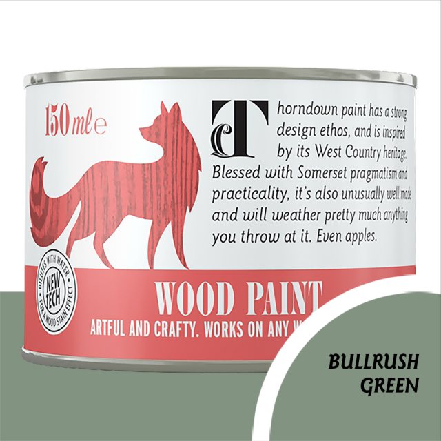 Thorndown Wood Paint 150ml - Bullrush Green - Pot shot