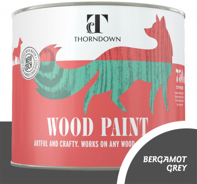 Thorndown Wood Paint 750ml - Bergamot Grey - Pot shot