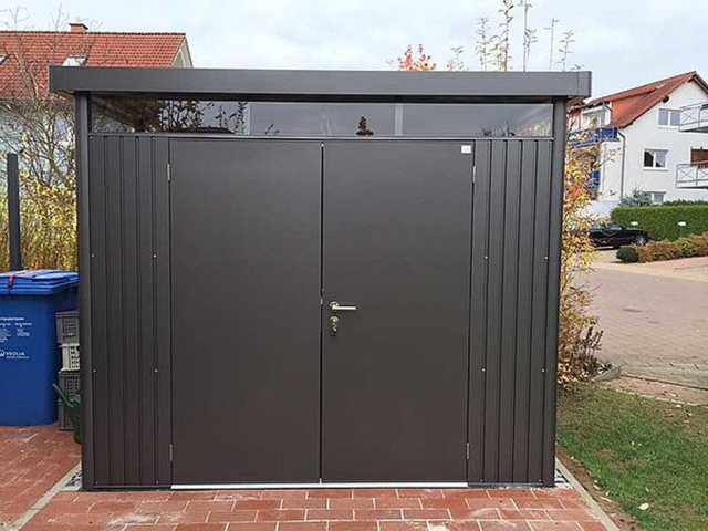 9 x 6 Biohort HighLine H2 Metal Shed - Double door - Customer Shot