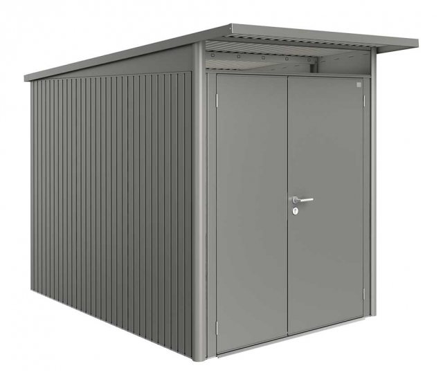 6 x 10 Biohort AvantGarde A3 Metal Shed - Double Door - Metallic Quartz Grey