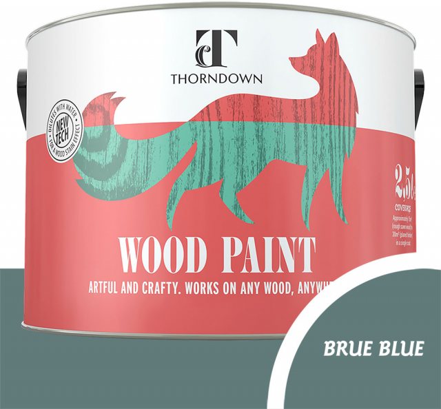 Thorndown Wood Paint 2.5 Litres - Brue Blue - Pot shot